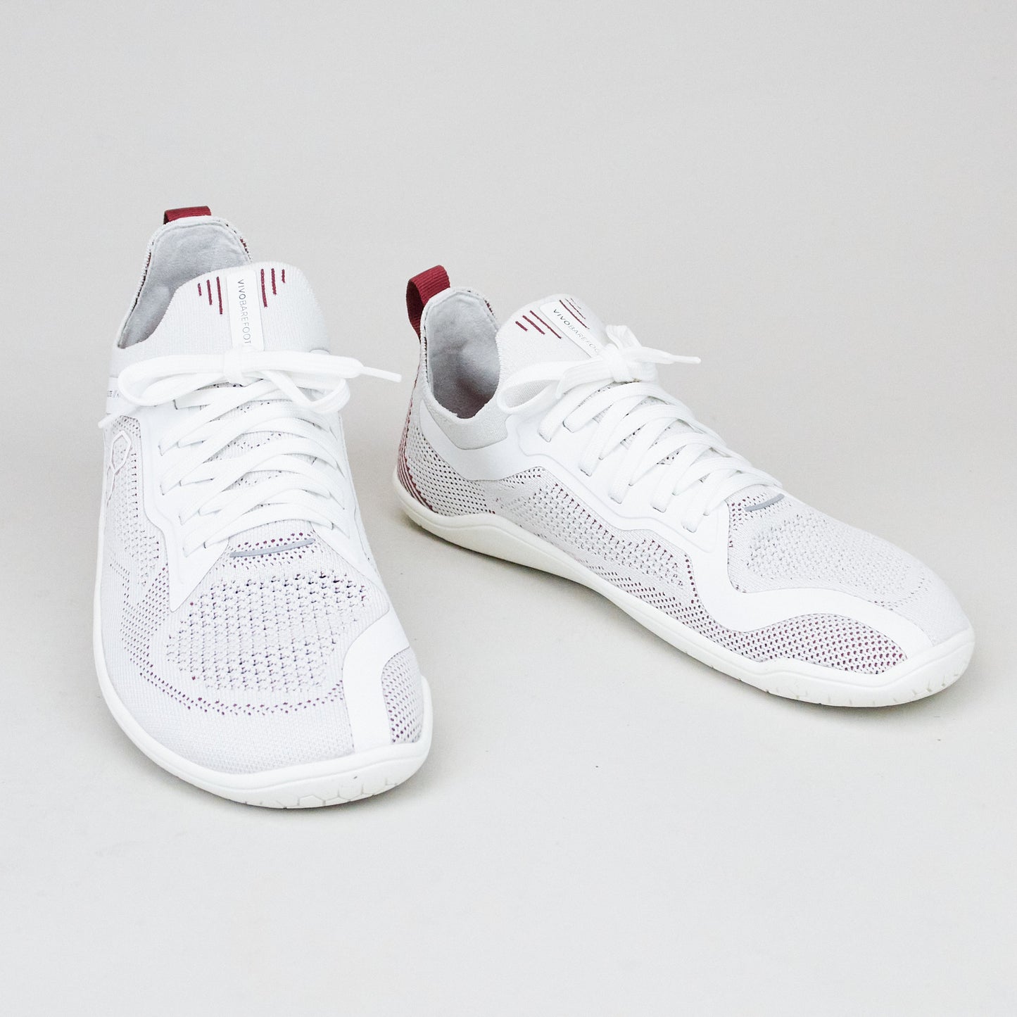 Vivobarefoot PRIMUS LITE KNIT L OFF WHITE/BURGUNDY TEXTILE