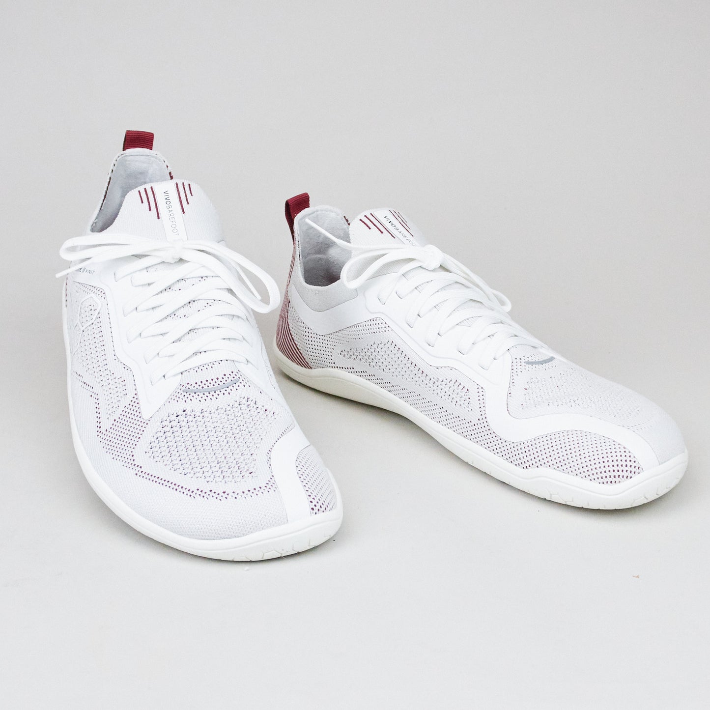 Vivobarefoot PRIMUS LITE KNIT M OFF WHITE/BURGUNDY TEXTILE