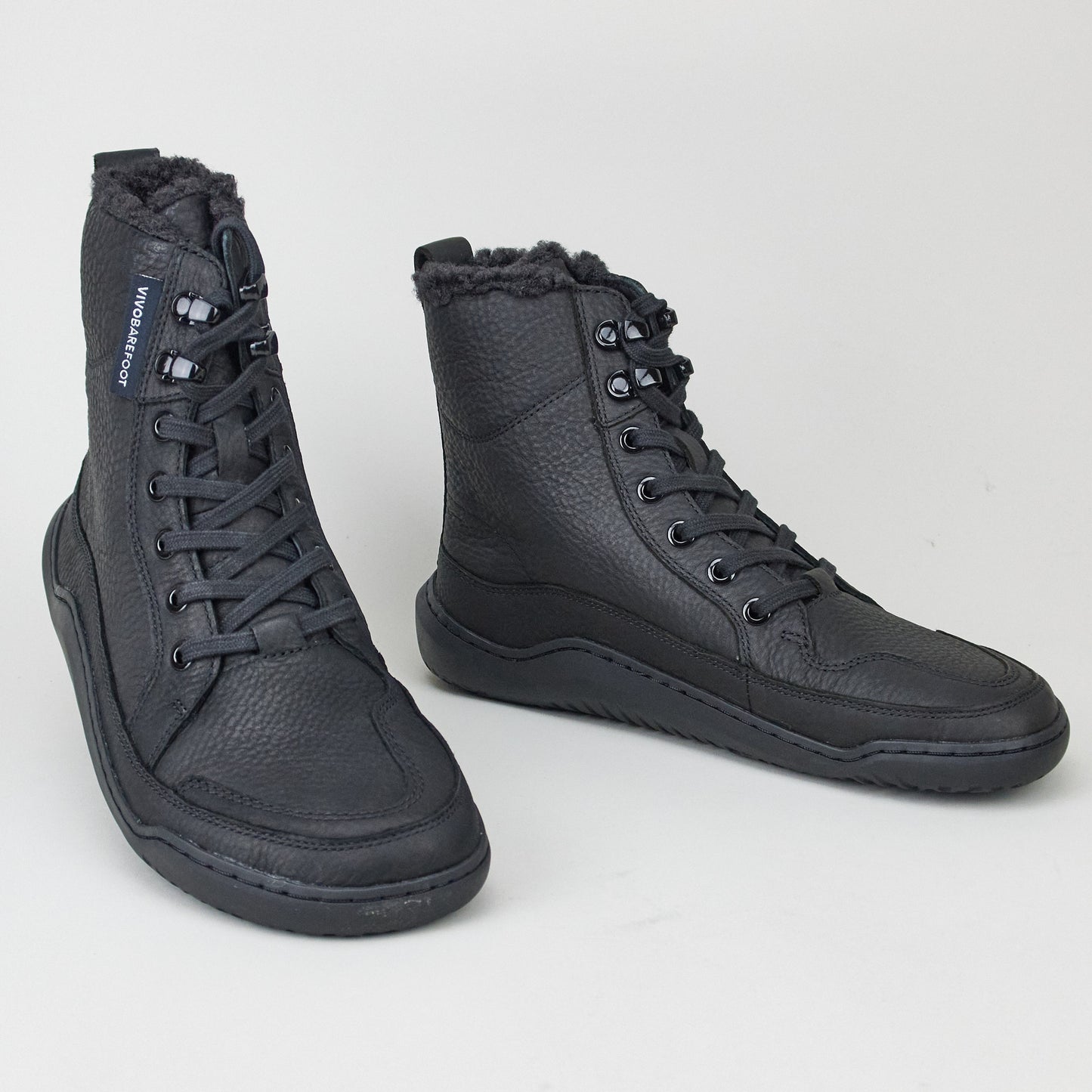 Vivobarefoot GOBI BOOT WARMLINED WOMENS OBSIDIAN LEATHER