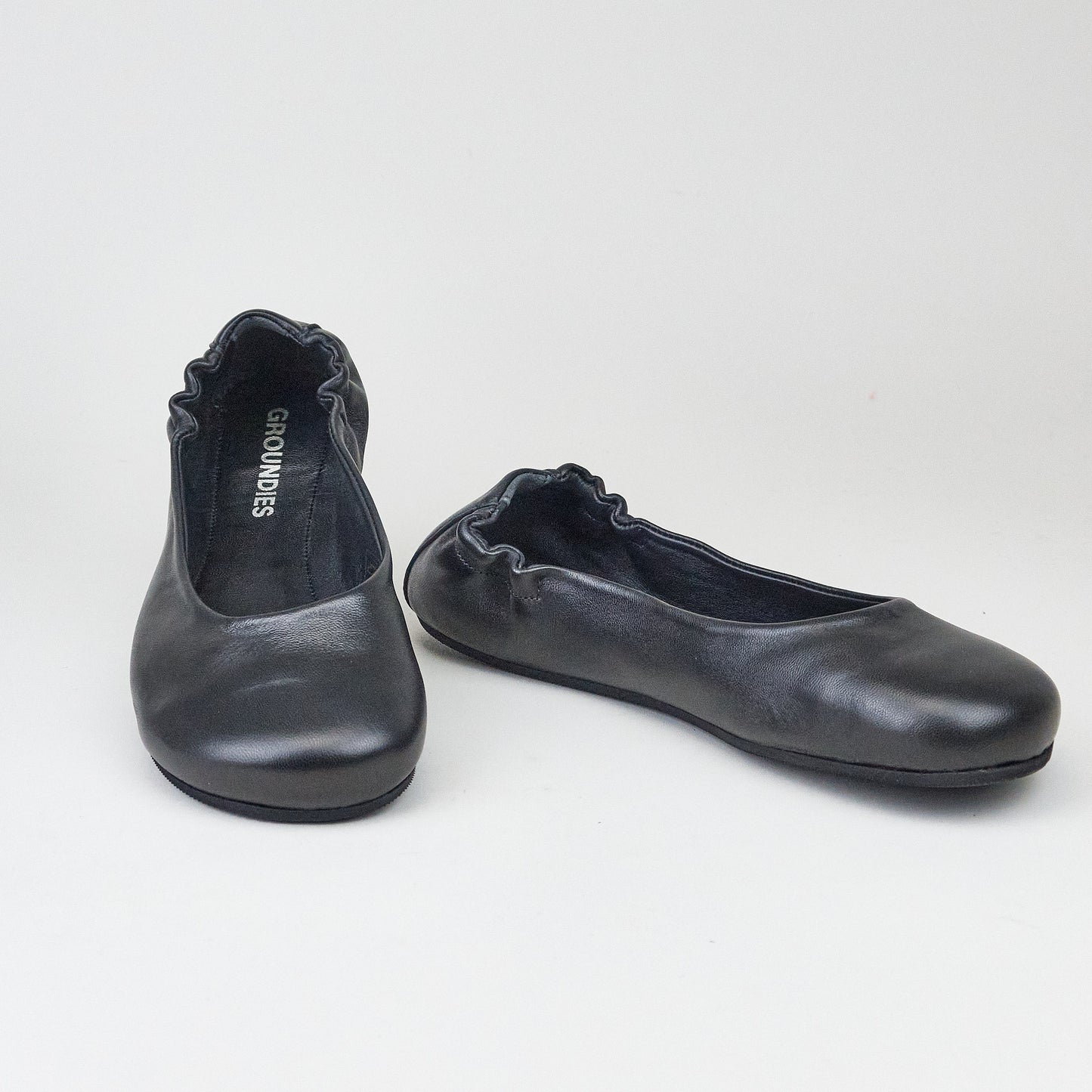 Groundies Sleek BLACK Ballerinas Women