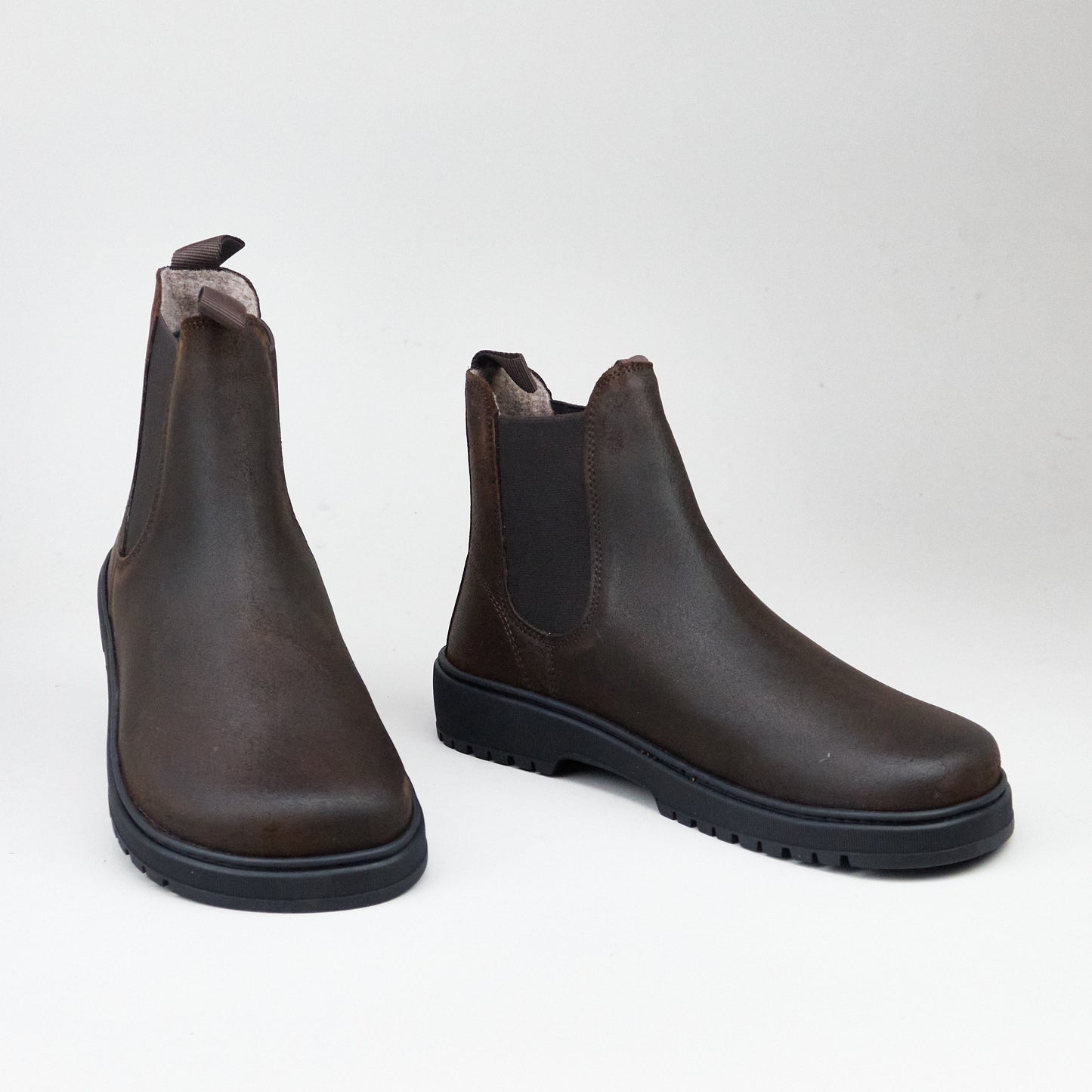 Koel Worker Gavien Suede Felt - 510 - Chocolate Chelsea style BAREFOOT