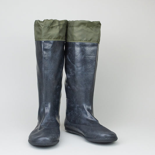 Pokeboo Regen‑Barfußstiefel 374 Black/Green cuff