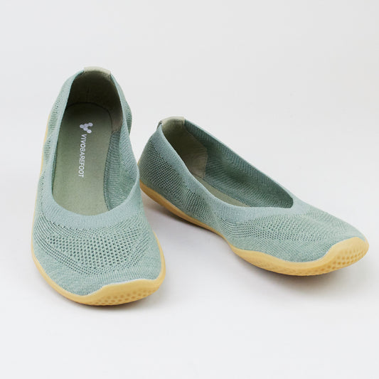 Vivobarefoot ASANA YIN BALLERINA KNIT L DUSTY GREEN TEXTILE