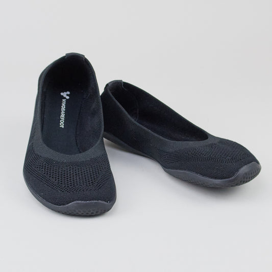 Vivobarefoot ASANA YIN BALLERINA KNIT L OBSIDIAN TEXTILE