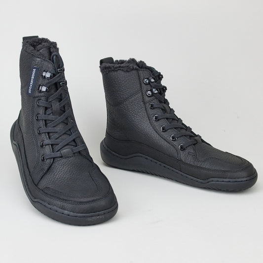 Vivobarefoot GOBI BOOT WARMLINED WOMENS OBSIDIAN LEATHER