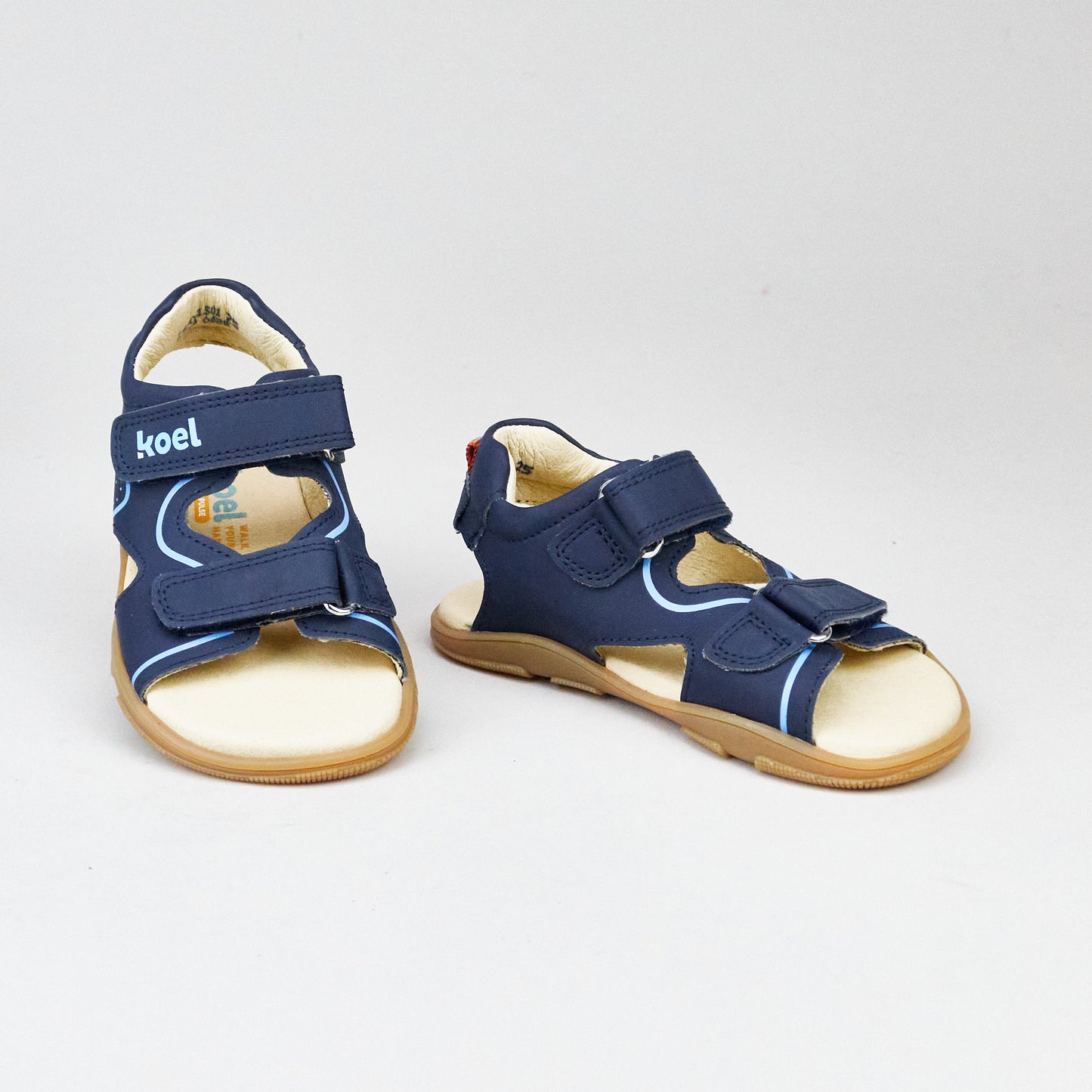 Koel KIDS Ova II Leather 110 - Blue Barfuß-Sandalen