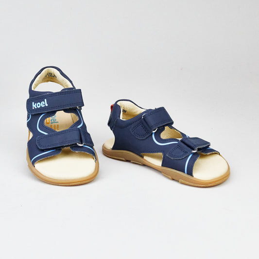 Koel KIDS Ova II Leather 110 - Blue Barfuß-Sandalen