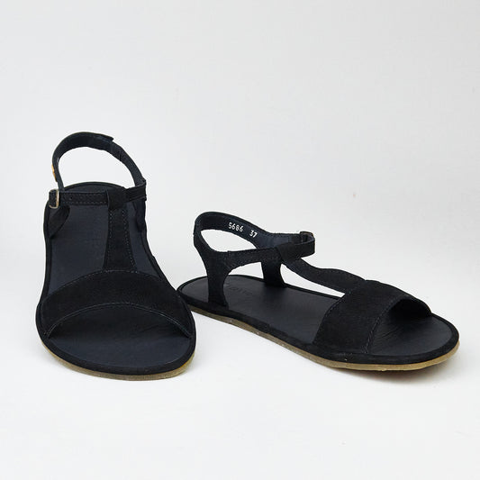 El Naturalista SATYA Nobuck Black Women Sandals