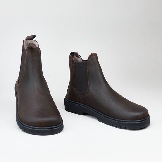 Koel Worker Gavien Suede Felt - 510 - Chocolate Chelsea style BAREFOOT