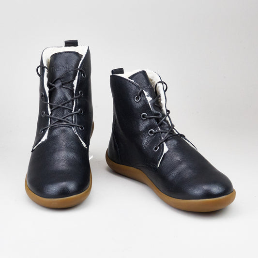 Think! BLO Goat Schwarz Barfuß-Winterstiefel