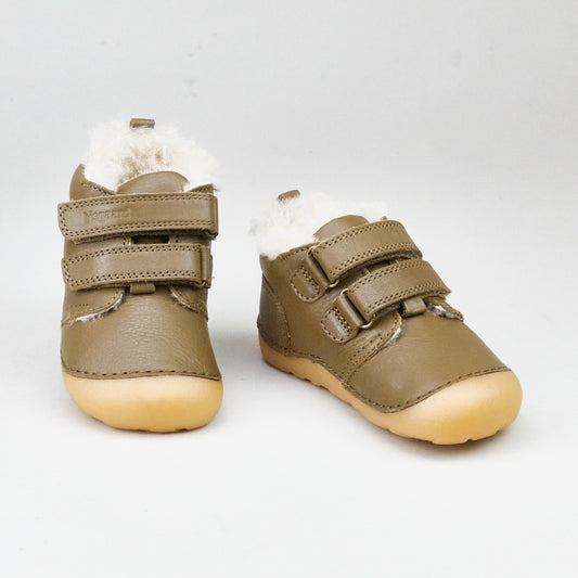 bisgaard Carter LAMB barefoot Khaki Barfuß-Winterschuh für Kinder size 21-24