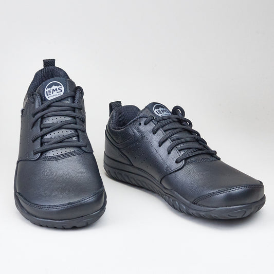 LEMS PRIMAL ZEN LEATHER EBONY für breite Füße, Zero-Drop-Schuhe mit Dämpfung