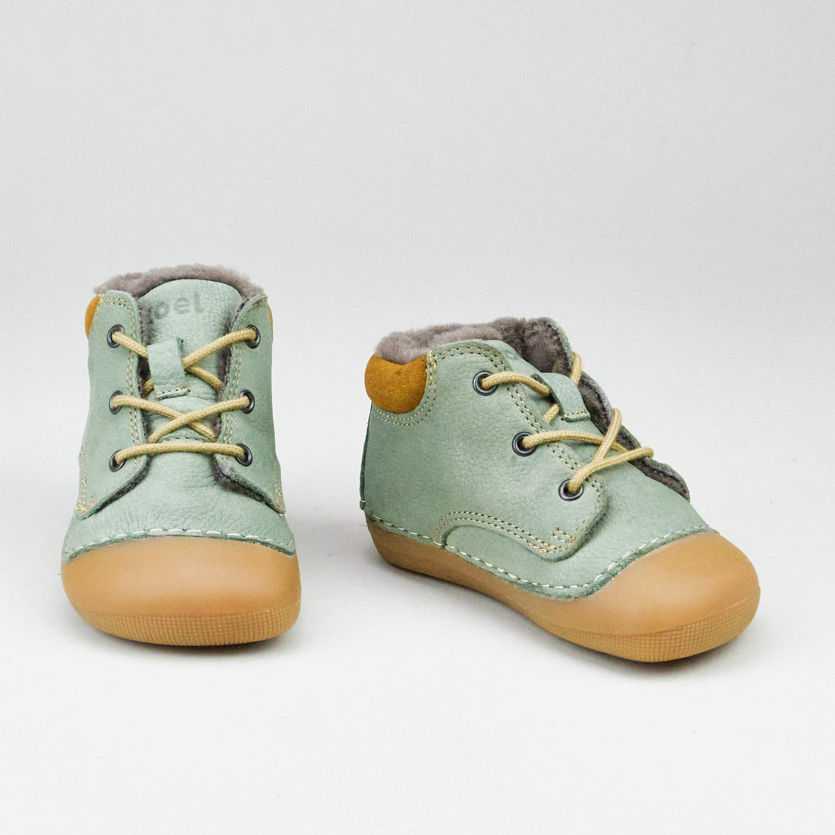 Koel KIDS Ava Leather Wool 360 - Olive Barfuß-Lauflernschuh Gr.21-24 Winter