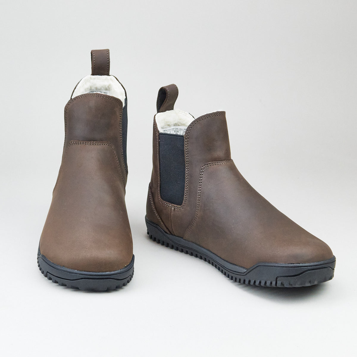 Xero Shoes Ridgeway Chelsea Lined Java Brown Barfuß-Chelsea-Boot Winter