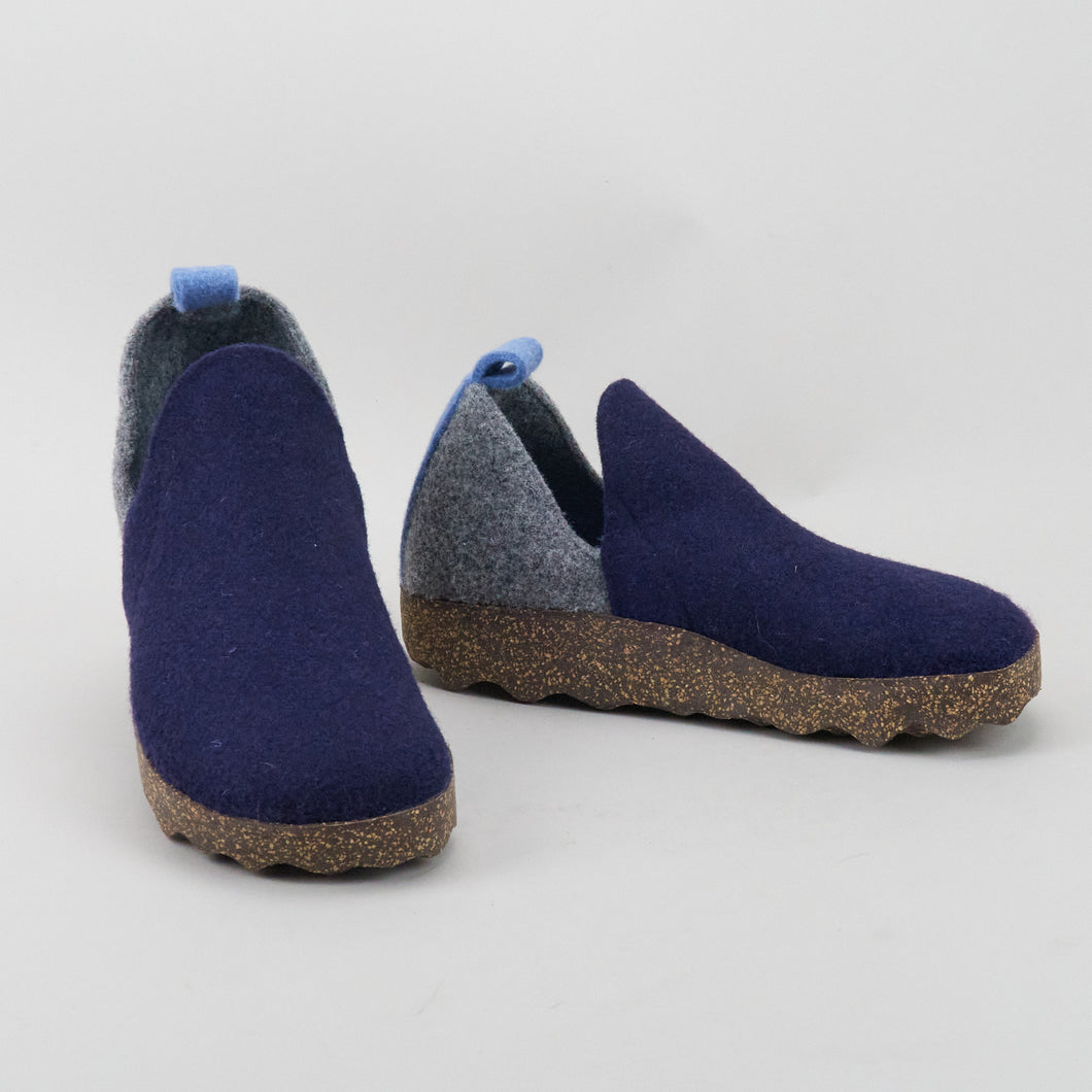 As Portuguesas City L Tweed Felt Combo - Navy